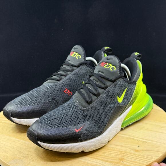 Nike Air Max 270 Anthracite Gray/ Green Mens Size 10 Athletic Shoes - Picture 2 of 8